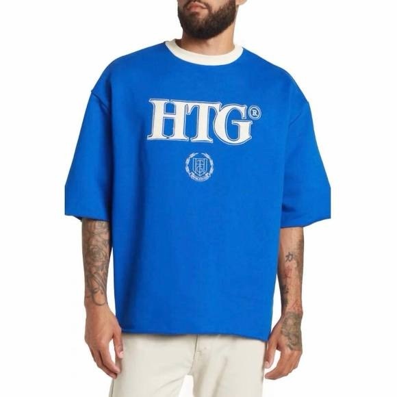 HTG Men's Blue Crewneck Sweater - Picture 1 of 1
